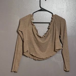 Long sleeve crop top